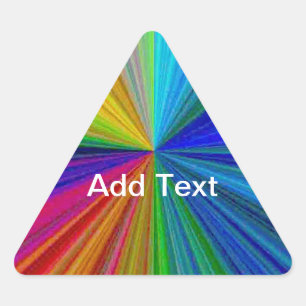 Circular Gradient Rainbow Triangle Sticker