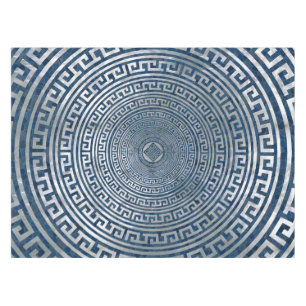 Circular Greek Meander Pattern - Greek Key Ornamen Tablecloth