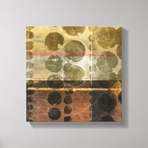Circular Green Droplets Canvas Print