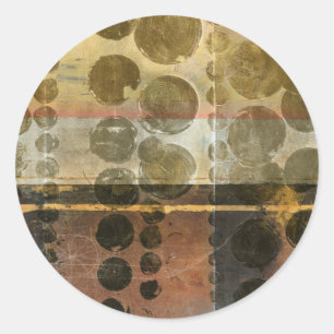 Circular Green Droplets Classic Round Sticker