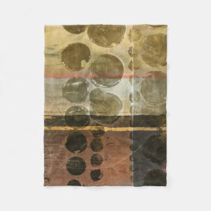 Circular Green Droplets Fleece Blanket