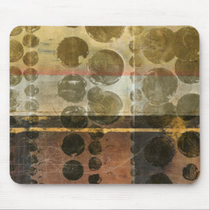 Circular Green Droplets Mouse Mat