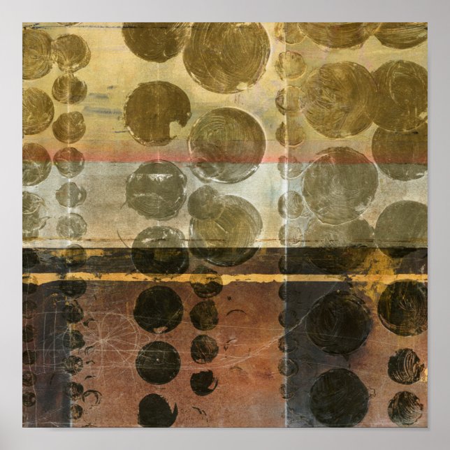 Circular Green Droplets Poster (Front)