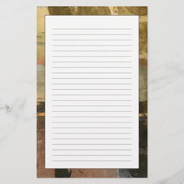 Circular Green Droplets Stationery (Front)