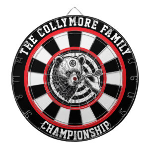 Circular Grizzly Forest Target Art Dartboard