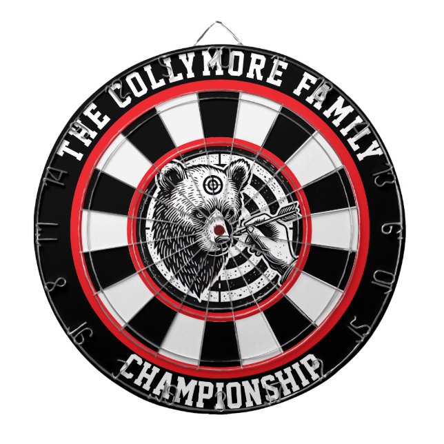 Circular Grizzly Forest Target Art Dartboard (Front)