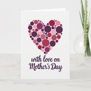Circular Heart Moms Day Card
