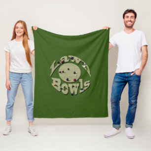Circular Lawn Bowls Name Design, Fleece Blanket