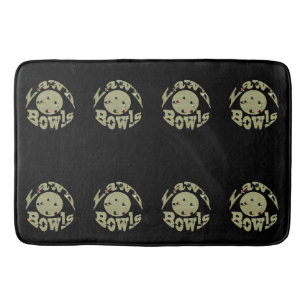 Circular Lawn Bowls Picture Logo, Bath Mat