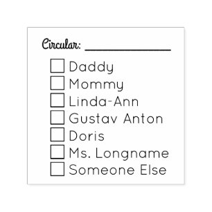 Circular Letter Template 7 Persons Self-inking Stamp