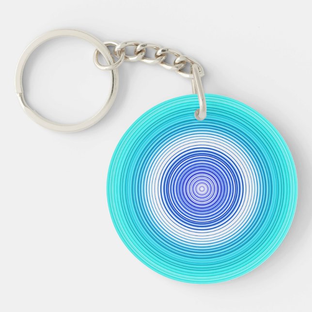 Circular - Light Blue Key Ring (Front)