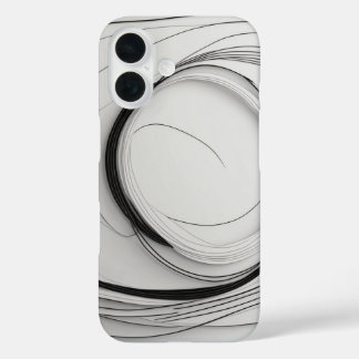 Circular Line Art iPhone 16 Case