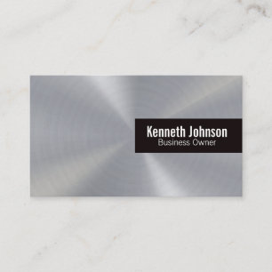 Circular Metallic Silver Sheets Business Card