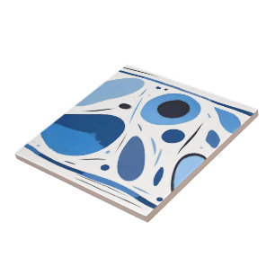 Circular Mirage Madness Abstract Tile