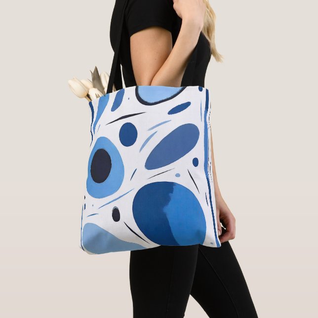 Circular Mirage Madness Abstract Tote Bag (Close Up)