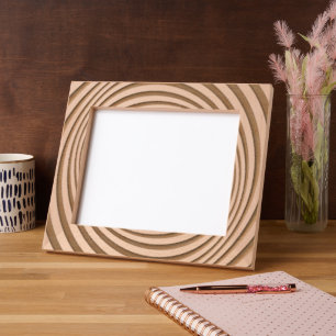 Circular Modern Artsy Laser Etched Picture Frame