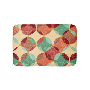 Circular mosaic pattern, geometric illustration. bath mat