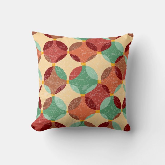 Circular mosaic pattern, geometric illustration. cushion (Front)