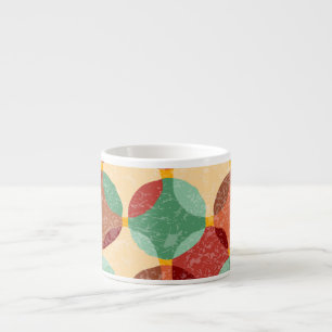 Circular mosaic pattern, geometric illustration. espresso cup