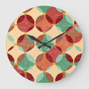 Circular mosaic pattern, geometric illustration. large clock