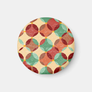 Circular mosaic pattern, geometric illustration. magnet
