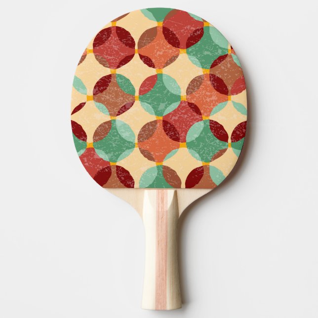 Circular mosaic pattern, geometric illustration. ping pong paddle (Front)