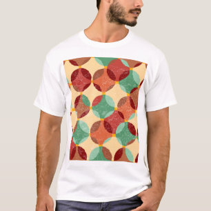 Circular mosaic pattern, geometric illustration. T-Shirt