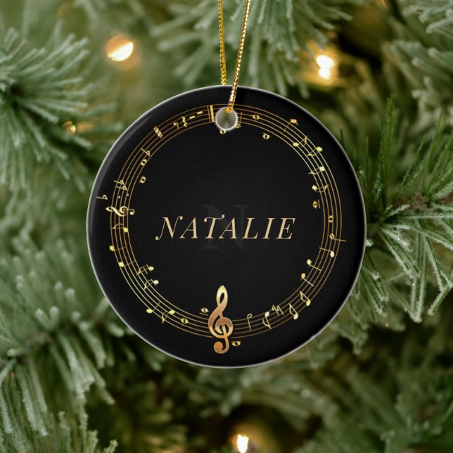 Circular Music Scale Ceramic Ornament (Tree)