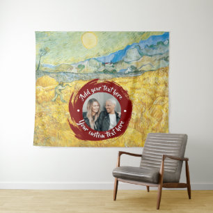 Circular Photo/Logo & Custom Text   Fully Editable Tapestry