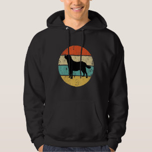 Circular Retro Labrador Dog Animal Cute Black Lab Hoodie