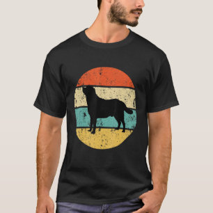 Circular Retro Labrador Dog Animal Cute Black Lab T-Shirt