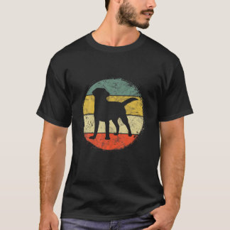 Circular Retro Labrador Owner Golden Black Lab Dad T-Shirt
