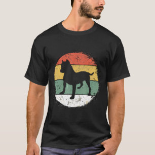 Circular Retro Pitbull Owner Gift Dog Lover Pit Bu T-Shirt