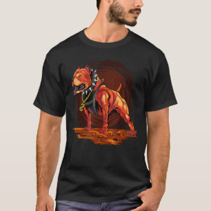 Circular Retro Pitbull Owner Present Dog Pitbull T-Shirt