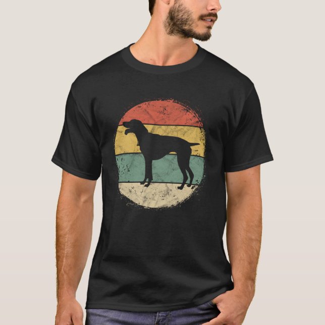 Circular Retro Pointer Owner  Pointer Dad Rott Mum T-Shirt (Front)