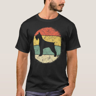 Circular Retro Schnauzer Owner Gift Standard Giant T-Shirt
