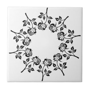 Circular Rose Vine Tile