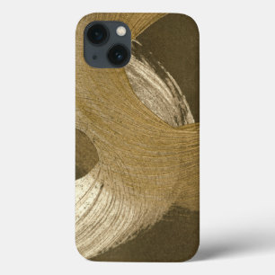 Circular Sandstorm in Tan and Dark Brown iPhone 13 Case