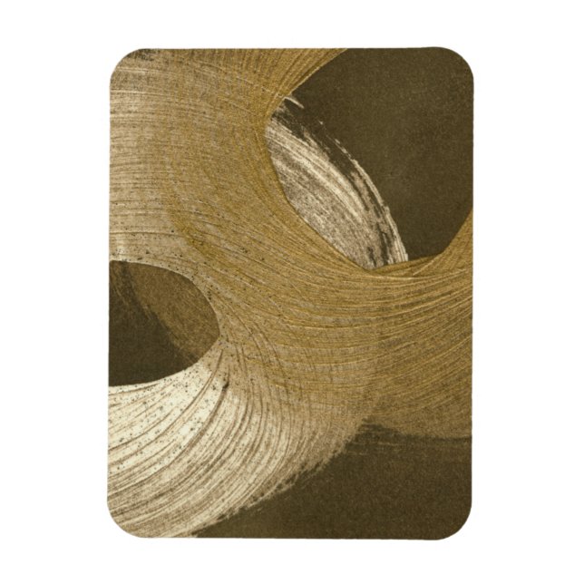 Circular Sandstorm in Tan and Dark Brown Magnet (Vertical)