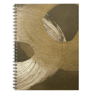 Circular Sandstorm in Tan and Dark Brown Notebook