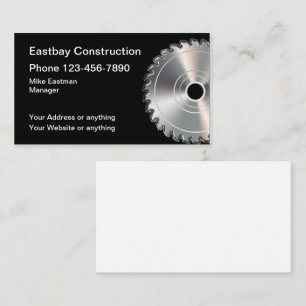 Circular Saw Blade Construction Service Business Card