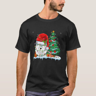 Circular Saw Blade Wearing Santa Hat Xmas Light Ch T-Shirt