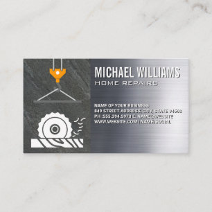 Circular Saw   Crane   Steel   Construction Business Card