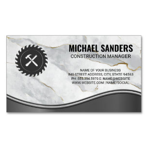 Circular Saw   Hammer   Marble Magnetic Business Card
