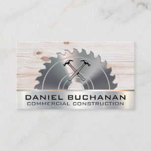 Circular Saw   Hammers   Wood   Metallic Business Card