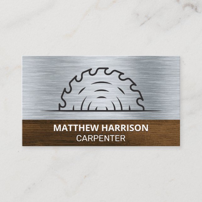 Circular Saw | Metal and Wood  Business Card (Front)