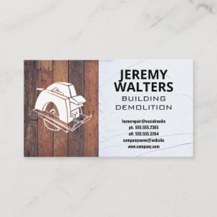 Circular Saw   Wood   Plaster Business Card