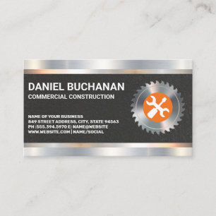 Circular Saw Wrench Screw Driver   Metallic Trim Business Card