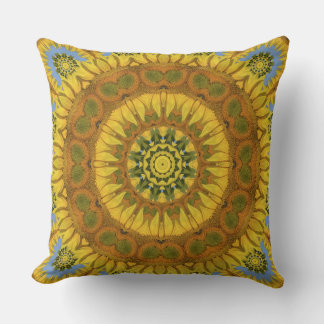 circular shape digital abstract art cushion