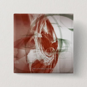 Circular shapes against light background 15 cm square badge